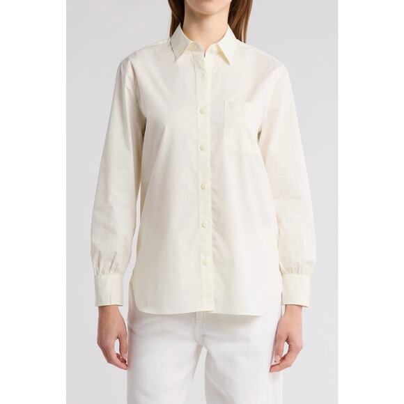 Rag & Bone Cream Max Button Up Shirt - Women's Medium (new) - Picture 1 of 6